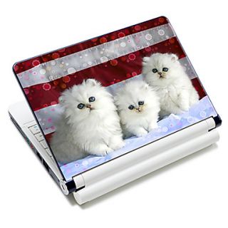 Three Little Cats Pattern Laptop Protective Skin Sticker For 10/15 Laptop 18625(15 suitable for below 15)