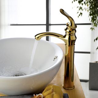 Contemporary Centerset Ti PVD Finish Bathroom Sink Faucets