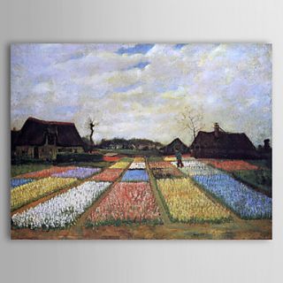 Famous Oil Painting Flower beds in holland by Van Gogh