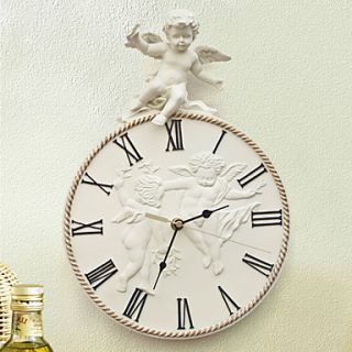 Cupid Theme Embossed Polyresin Wall Clock