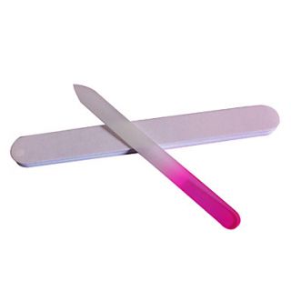 1PCS Glass Nail File with a White Emery Shining File(Random Color)