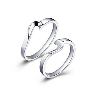 Lovely Platinum Plated Non Stones Couples Rings