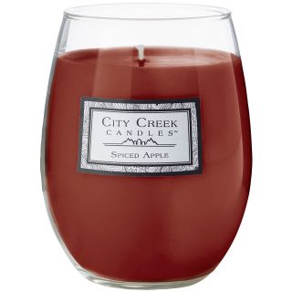 City Creek Candles Spiced Apple 16 oz. Jar Candle, Red