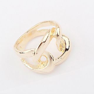 Punk Style Gold Plated Alloy Hollow out Ring