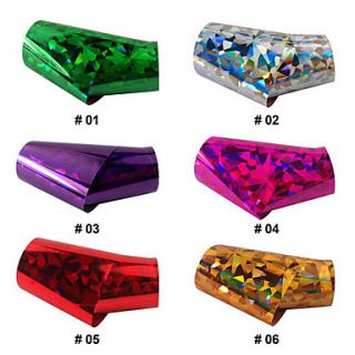 1PCS Laser Foil Nail Decorations Starry Stickers No.1 6(120x4x0.1cm,Assorted Colors)