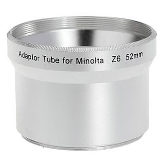 52mm Lens and Filter Adaptor Tube for Minolta Z6/Z5/Z3 52mm Silver
