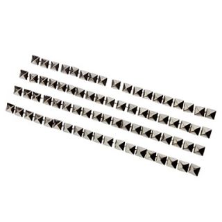 10mm Square Metal Dark Grey Rivets 100