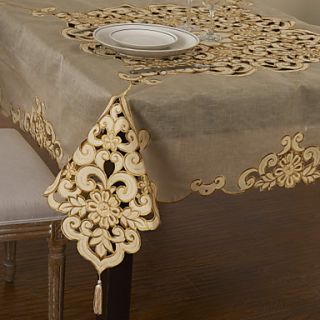 Gold Hollow Design Table Cloth