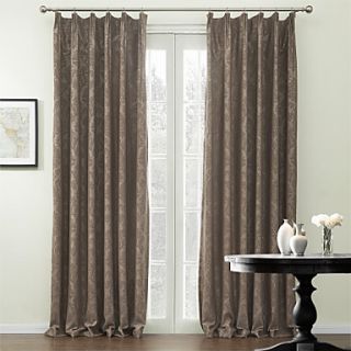 (One Pair) Traditional Embossed Floral Energy Saving Curtain