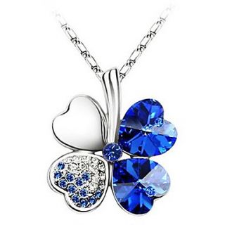 Austrian Crystal Zircon Clover Pattern Necklace(Assorted Colors)