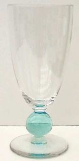 Bryce Contour Cerulean (Blue) Iced Tea   Stem 869, Clear Bowl, Cerulean/Blue Ste