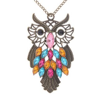 Vintage Style Owl Pattern Sweater Necklace