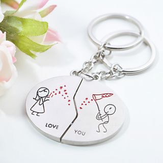 Personalized Love You Keyring Favor (Set of 6 Pairs)