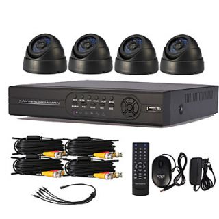 4 Channel One Touch Online CCTV DVR System(4 Indoor Dome camera)