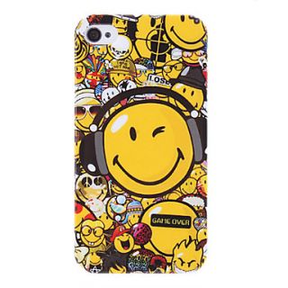 Smile Face Pattern Protective Hard Case for iPhone 4/4S