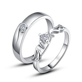 Fabulous 925 Sterling Silver Cubic Zirconia Couples Rings