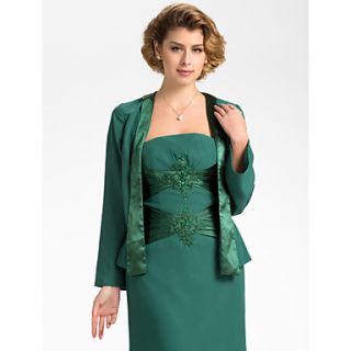 Long Bell Sleeve Chiffon Evening/Wedding Wrap/Jacket With Imitation Silk Trim (More Colors)