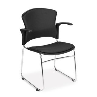 OFM MultiUse Office Stacking Chair 310 F, 310 FA Seat Color Black, Arms Wit