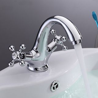 Two Handles Chrome Centerset Sink Faucet(1018 LK 8007)