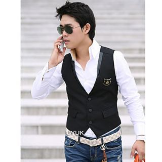 Mens V Neck Buckle Sleevless Vest