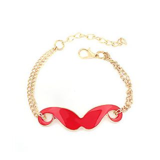 Gold Plated Alloy Mustache Pattern Bracelet(Assorted Colors)