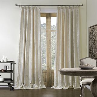 (Two Panels) Barroco Jacquard Curve Lined Curtain