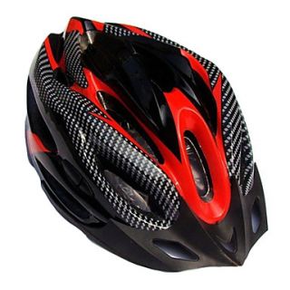 S H R EPS Materials Light Portable Ajustable Cycling Helmets(19 Vents,Black and Red)