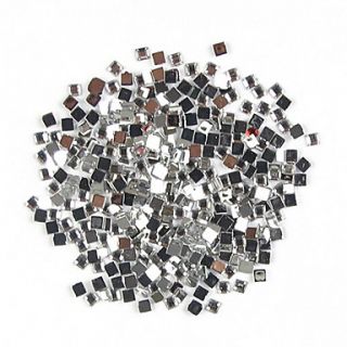 1000PCS Square Shaped Rhinestone Nail Art Decoration 2mm Transparent