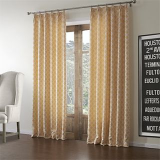 (One Pair) Neoclassical Polyester Cotton Blend Floral Energy Saving Curtain