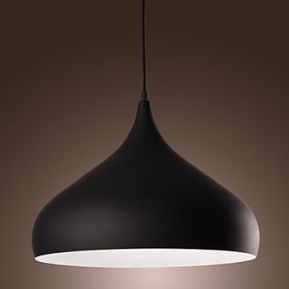60W Modern Pendant Light with Spinning top Aluminum Shade in Elegant Streamline Design