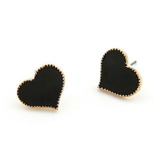 Sweety Alloy Acrylic Heart Pattern Earrings (Assorted Colors)