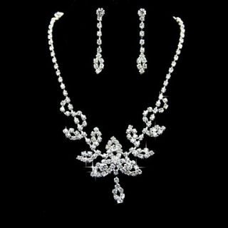 Amazing Alloy With Rhinestone Womens Jewelry Set Including Earrings,Necklace