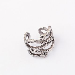 Vintage Alloy Snake Pattern Opening Ring (Assorted Colors)