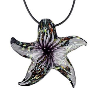 Romantic Resin Sea Star Pendant Necklace