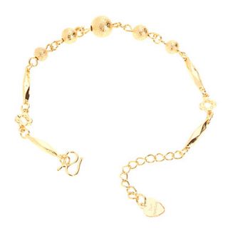 Dull Polish Bead Gold plated Bracelace