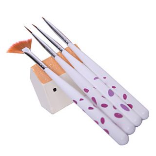 4PCS Nail Art Painting Pen Brush Kits