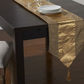 European Style Golden Table Runner with Tassel