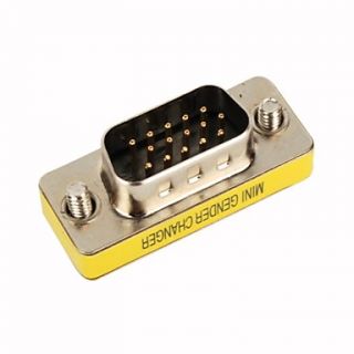 VGA 15 Pin Male to Male Converter Adapter (SMQC048)