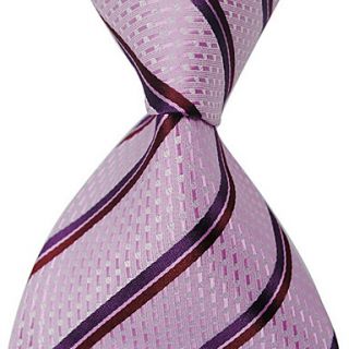 Mans Stylish Classic Stripes Woven Necktie