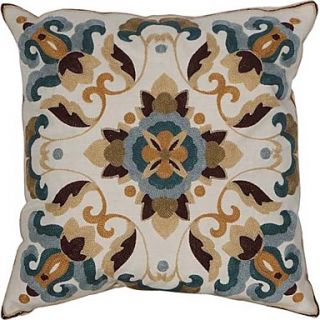 18 Square Country Embroidery Polyester Decorative Pillow Cover
