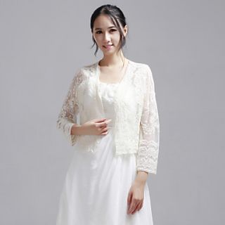 Long Sleeve Tulle/Lace Evening/Casual Wrap/Jacket