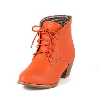 Fashion Leatherette Chunky Heel Ankle Boots/Lace Ups Party/ EveningShoes (More Colors)