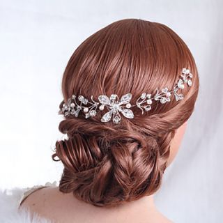 Luxurious Alloy Hand made Flowers with Rhinestone Wedding Bridal Headpieces