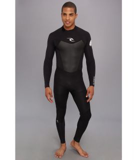 Rip Curl Omega Back Zip 3/2 FL Mens Wetsuits One Piece (Black)