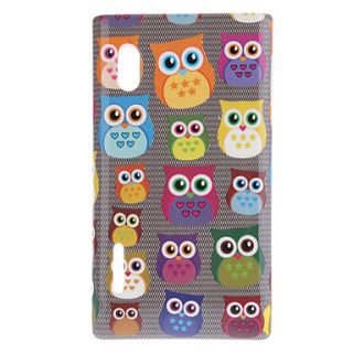 Cute Cartoon Owls in Line Pattern Hard Case for LG E610 Optimus L5