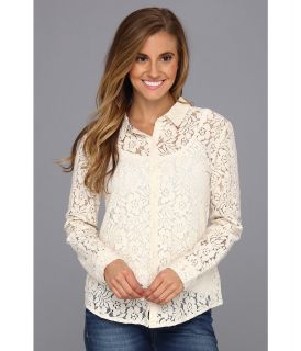 Volcom Not So Classic Lace L/S Womens Blouse (Beige)