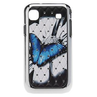 Butterfly Pattern Hard Case with Rhinestone for Samsung Galaxy S I9000