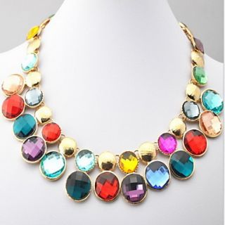 Luxurious Alloy With Round Rhinestone Womens Necklace(More Colors)