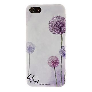Romantic Purple Dandelions Pattern Hard Case for iPhone 5/5S