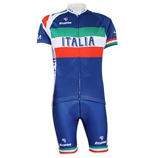 Kooplus2013 Championship Jersey Italy PolyesterLycraElastic Fabric Cycling Suits(T Shirt Bib Pants)
